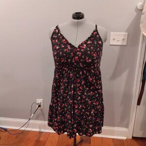 Sleep by Cacique Red Flower Petals black Lingerie